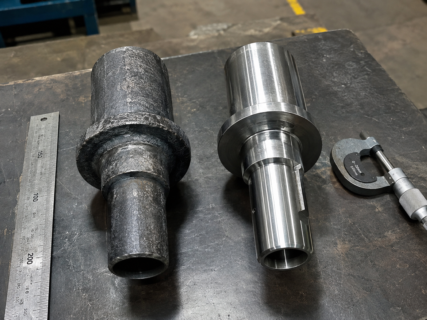 Forging to finish-machined component